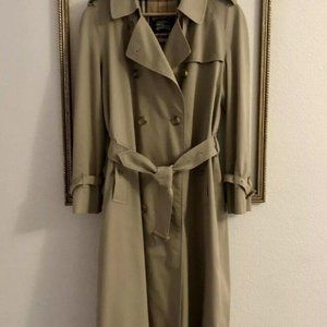 Burberrys Vintage Trench Coat Tan 14 Large Women